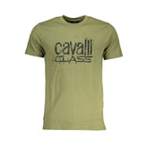 Cavalli Class Green Cotton T-Shirt -   -  Cavalli Class.